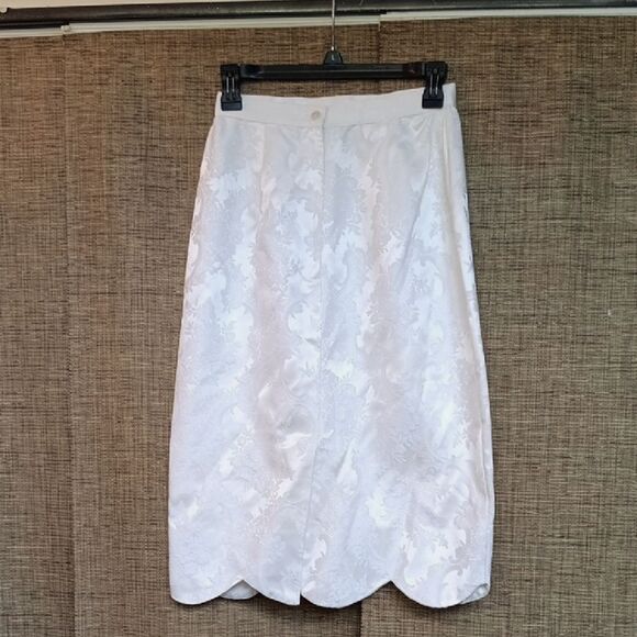 Vintage Midi Skirt Scalloped Hem - Picture 1 of 5